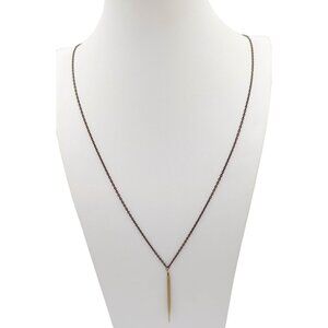 K/LLER COLLECTION Quill Long Chain Pendant Necklace Black Brass Tone Whimsigoth